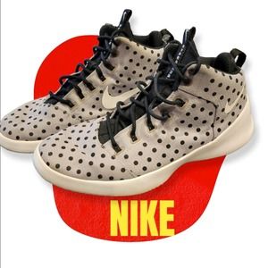 Nike Hyperfr3sh gray w/polka dot high tops size 9.5